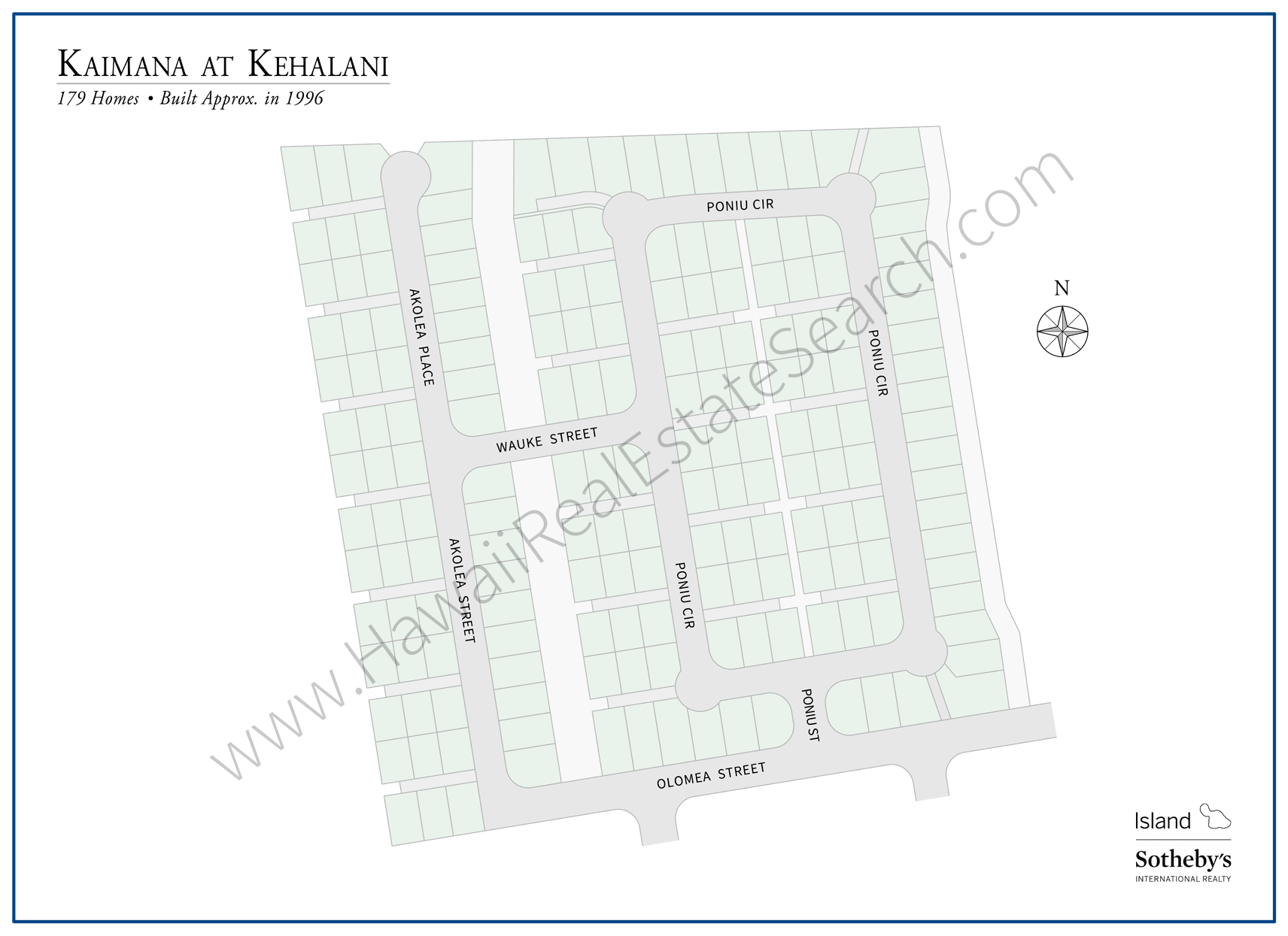 Kaimana at Kehalani Subdivision Map